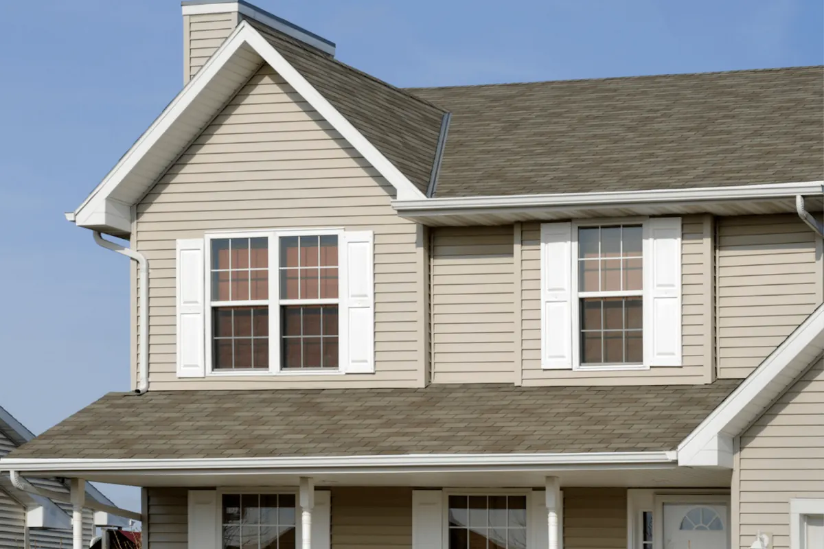 Single-family home in Newport News, VA with seamless gutters